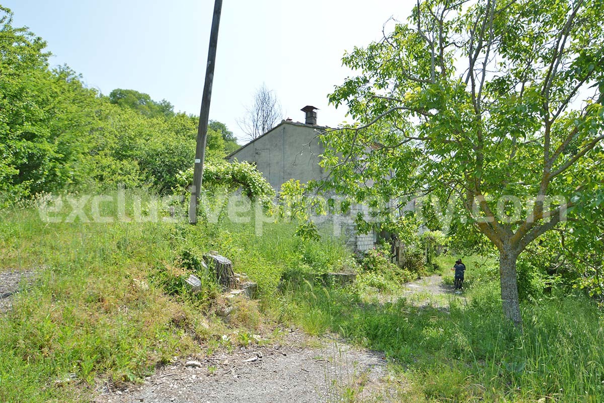 Cheap Stone Country House with Land for Sale in Abruzzo -  Italy - Renovation Project with Scenic Views