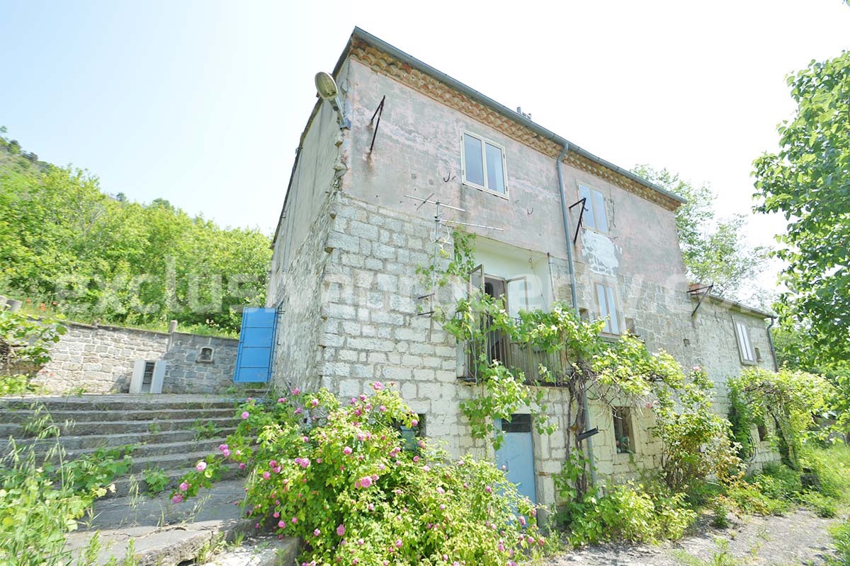 Cheap Stone Country House with Land for Sale in Abruzzo -  Italy - Renovation Project with Scenic Views