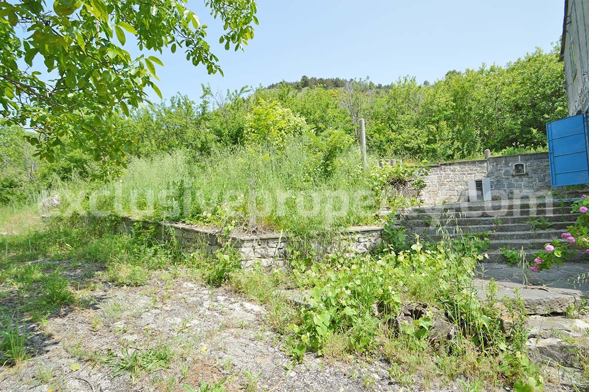 Cheap Stone Country House with Land for Sale in Abruzzo -  Italy - Renovation Project with Scenic Views
