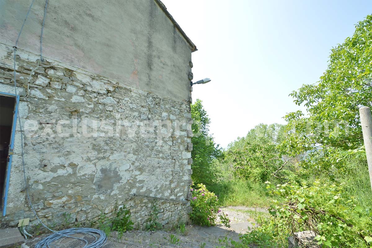 Cheap Stone Country House with Land for Sale in Abruzzo -  Italy - Renovation Project with Scenic Views