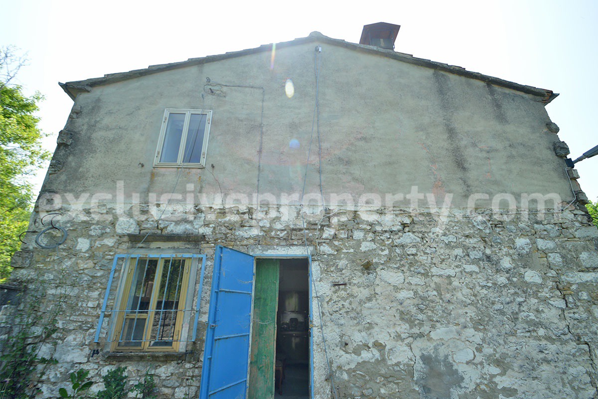 Cheap Stone Country House with Land for Sale in Abruzzo -  Italy - Renovation Project with Scenic Views