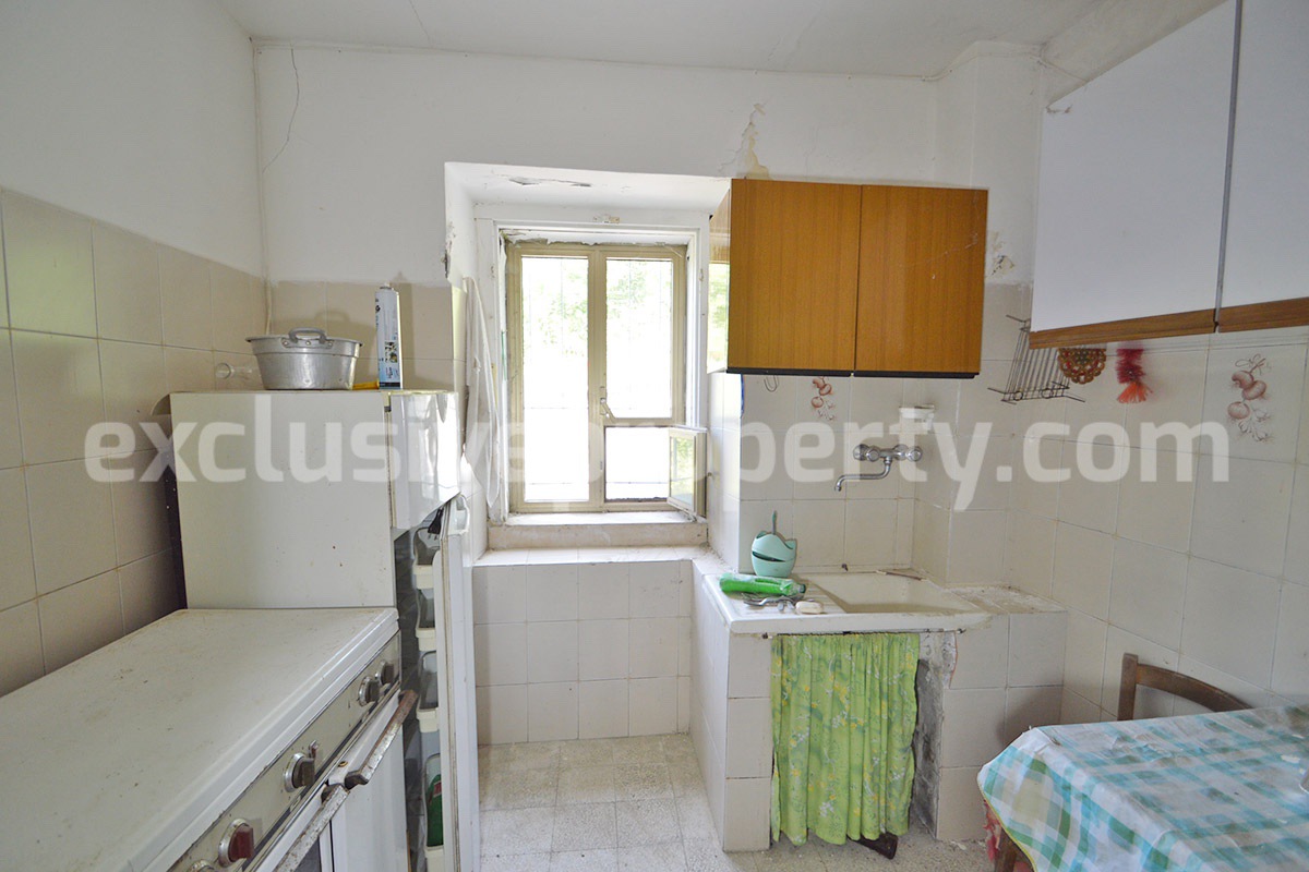 Cheap Stone Country House with Land for Sale in Abruzzo -  Italy - Renovation Project with Scenic Views