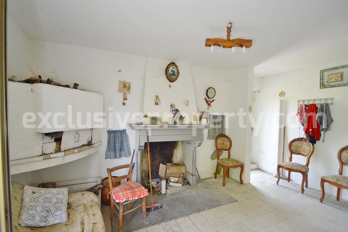 Cheap Stone Country House with Land for Sale in Abruzzo -  Italy - Renovation Project with Scenic Views