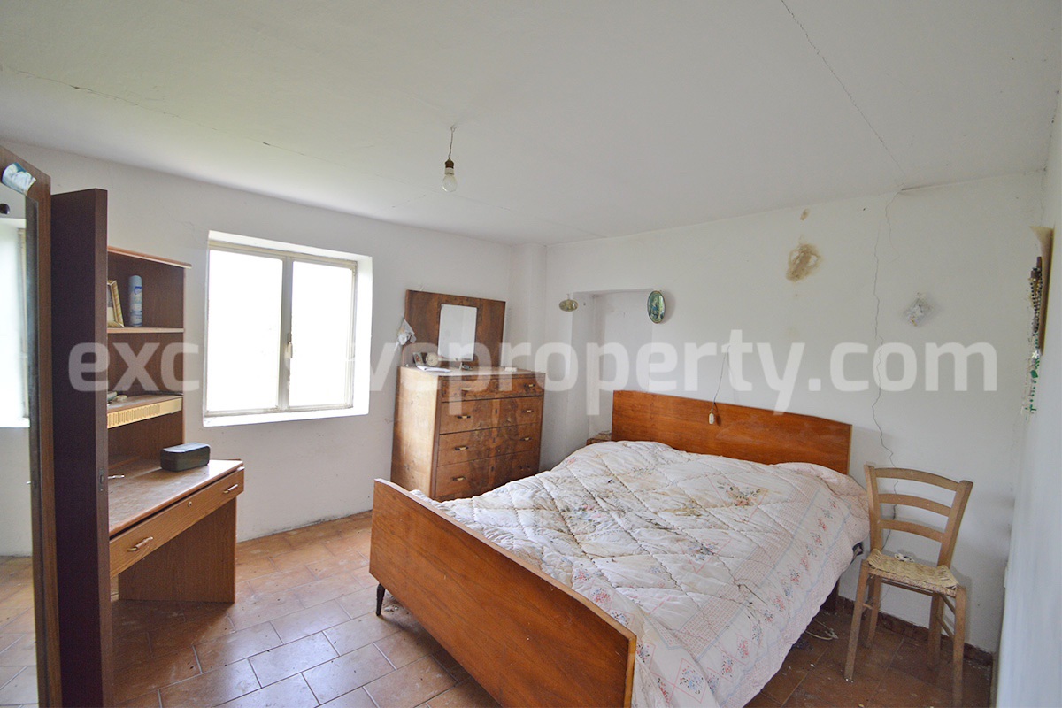 Cheap Stone Country House with Land for Sale in Abruzzo -  Italy - Renovation Project with Scenic Views