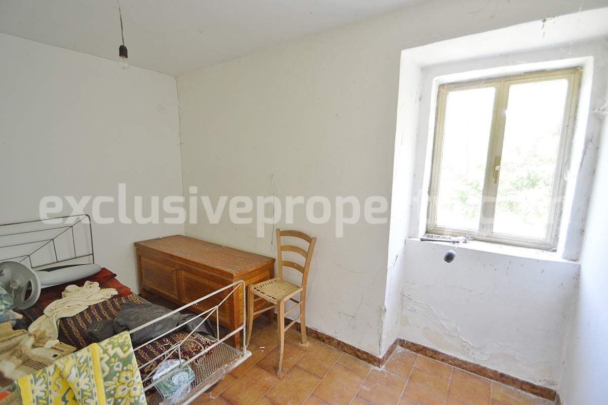Cheap Stone Country House with Land for Sale in Abruzzo -  Italy - Renovation Project with Scenic Views