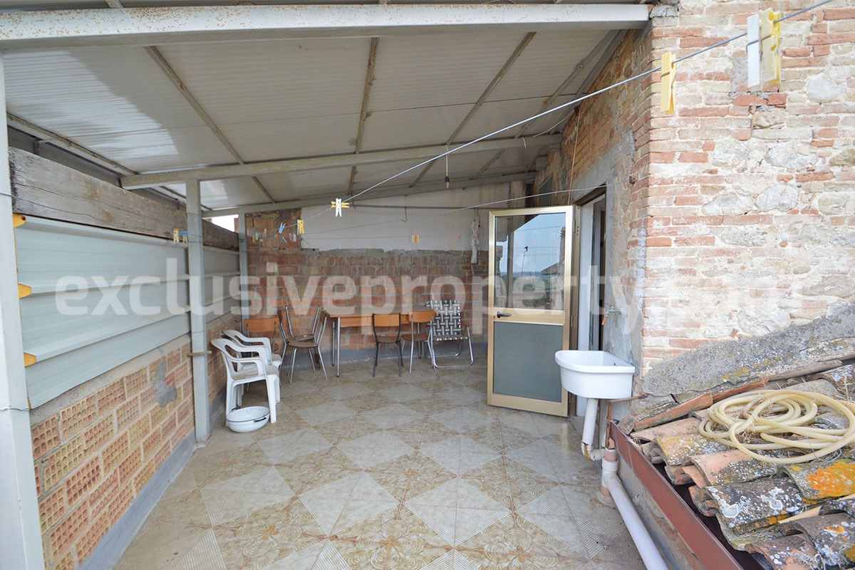 Traditional Brick Townhouse with Terrace Near the Sea for Sale in Scerni - Abruzzo