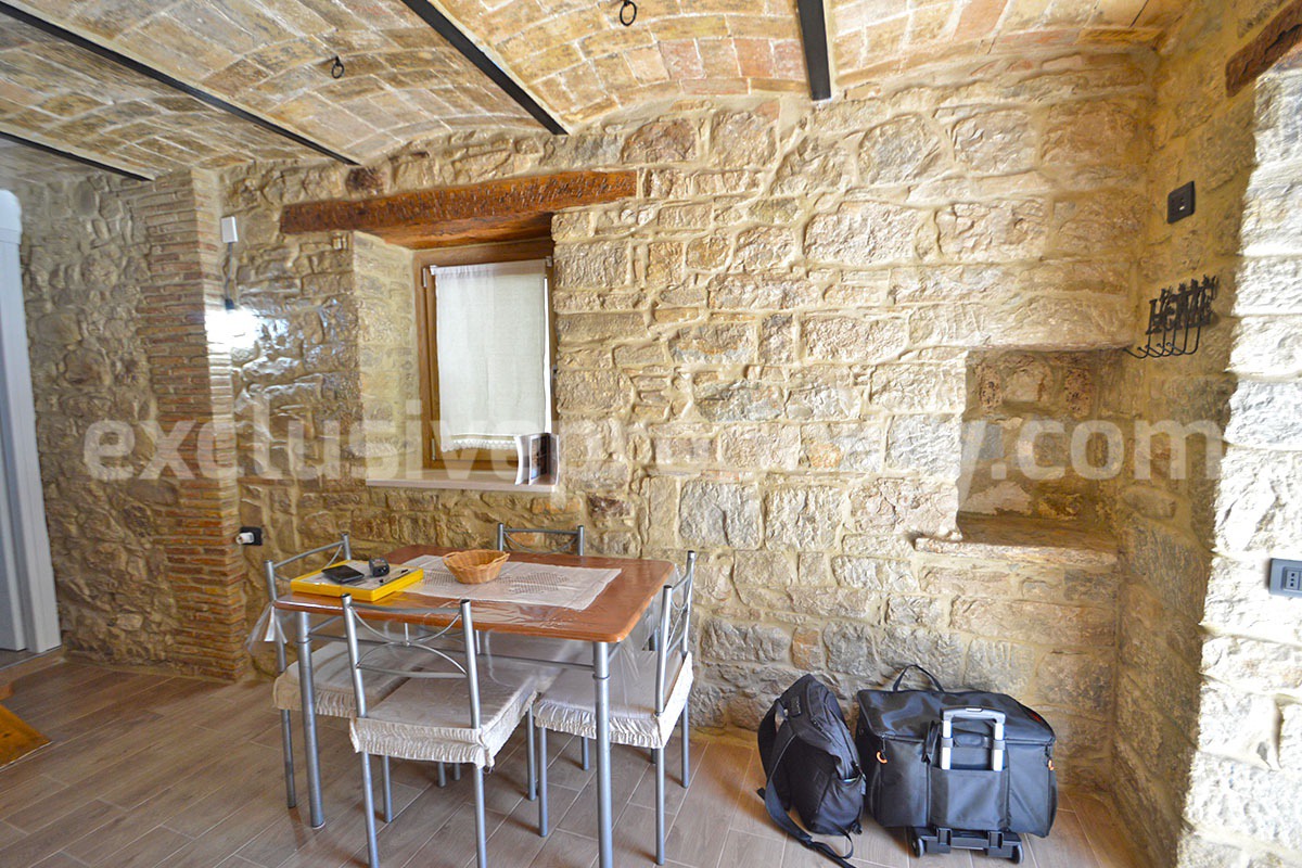 Renovated Stone House of with 2 Bedrooms and 1 Bathroom for Sale in Torrebruna - Abruzzo - Panoramic Views - 30 Min from the Sea