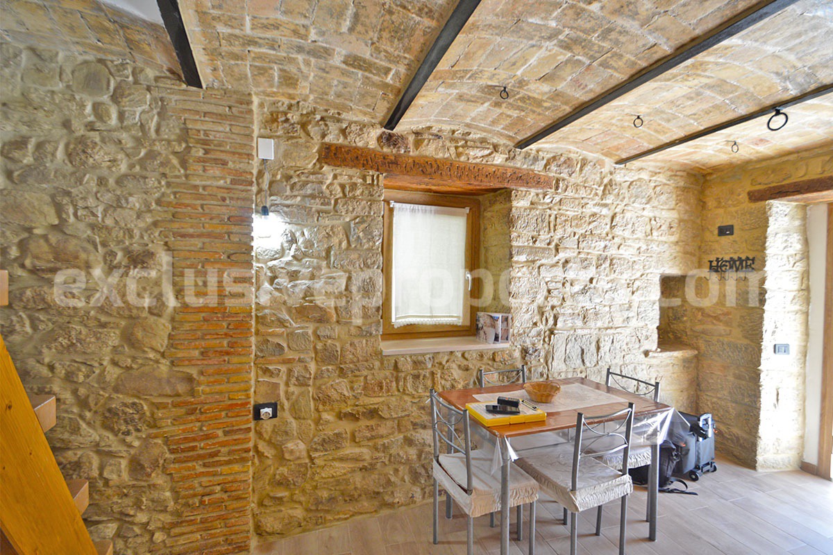 Renovated Stone House of with 2 Bedrooms and 1 Bathroom for Sale in Torrebruna - Abruzzo - Panoramic Views - 30 Min from the Sea