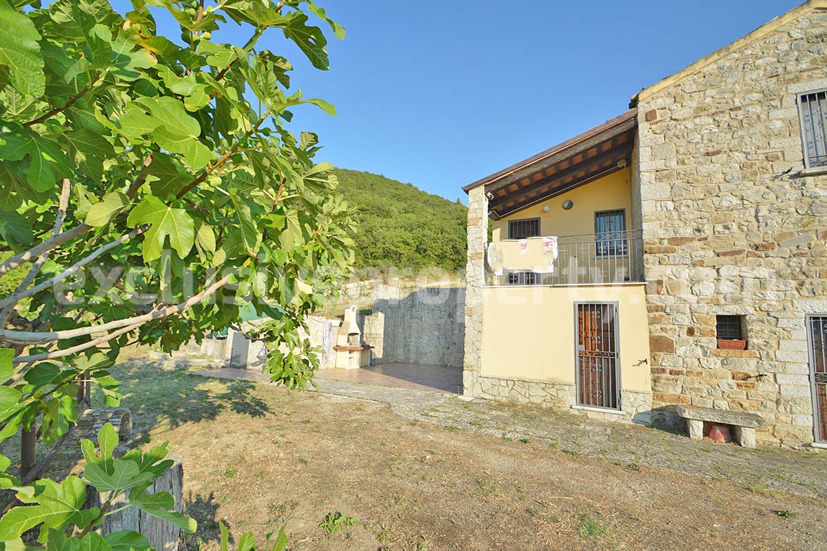 Renovated Stone House for Sale in Italy - Terrace and 5 Hectares of Land with Lake View in Casacalenda - Molise