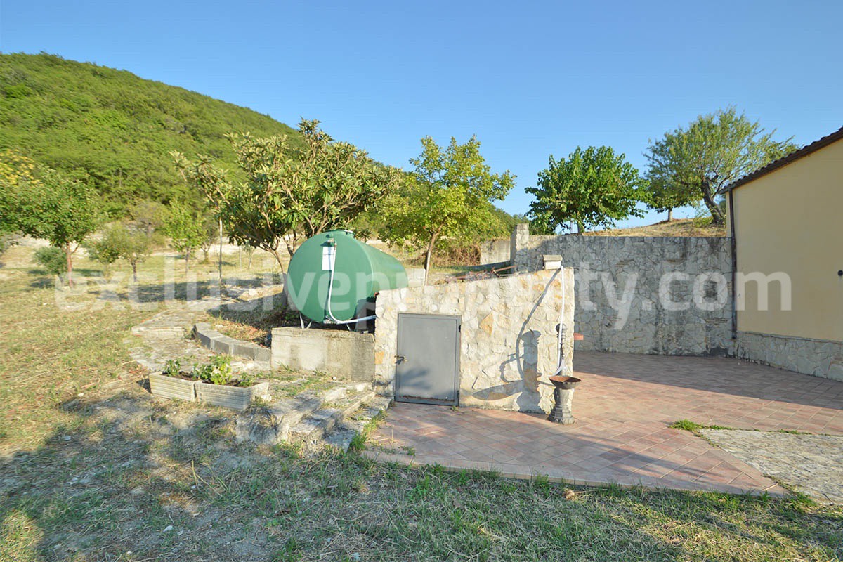 Renovated Stone House for Sale in Italy - Terrace and 5 Hectares of Land with Lake View in Casacalenda - Molise