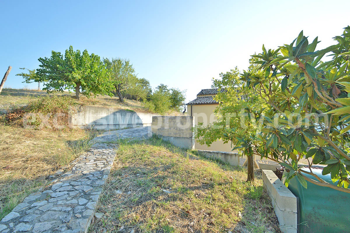 Renovated Stone House for Sale in Italy - Terrace and 5 Hectares of Land with Lake View in Casacalenda - Molise