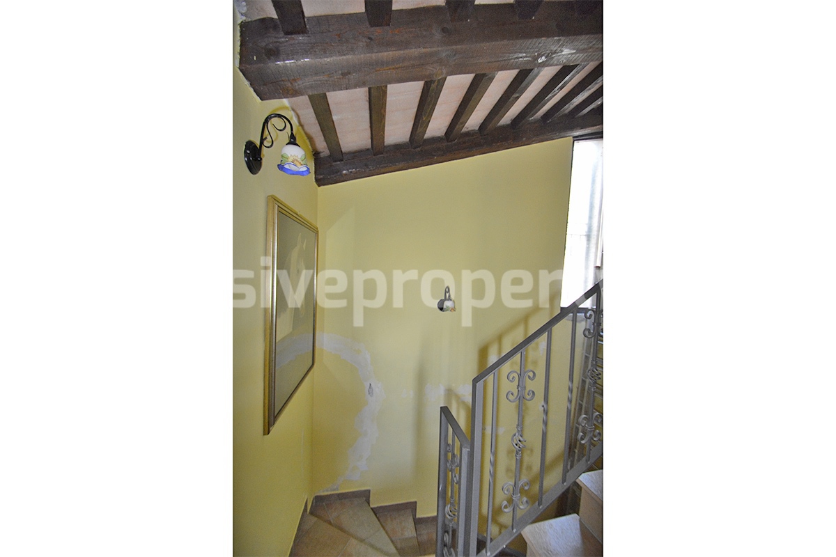 Renovated Stone House for Sale in Italy - Terrace and 5 Hectares of Land with Lake View in Casacalenda - Molise