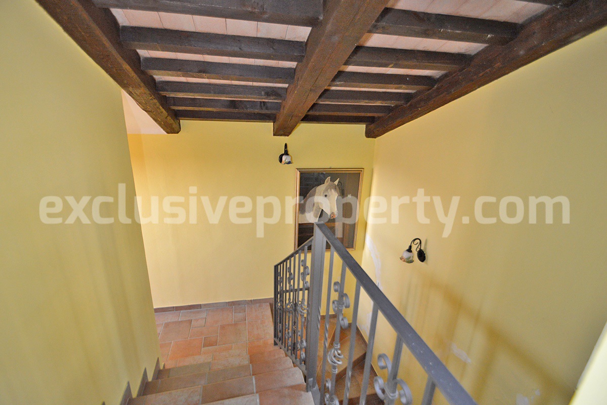 Renovated Stone House for Sale in Italy - Terrace and 5 Hectares of Land with Lake View in Casacalenda - Molise