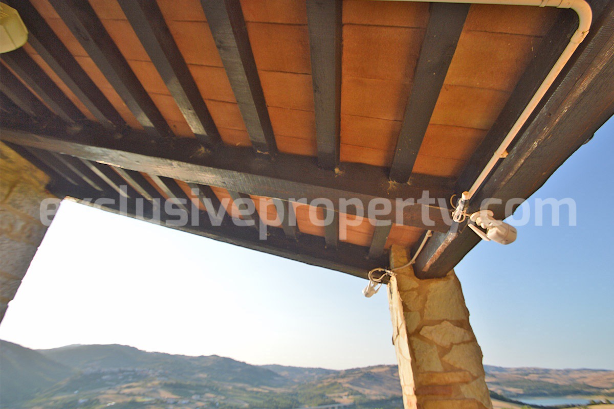 Renovated Stone House for Sale in Italy - Terrace and 5 Hectares of Land with Lake View in Casacalenda - Molise
