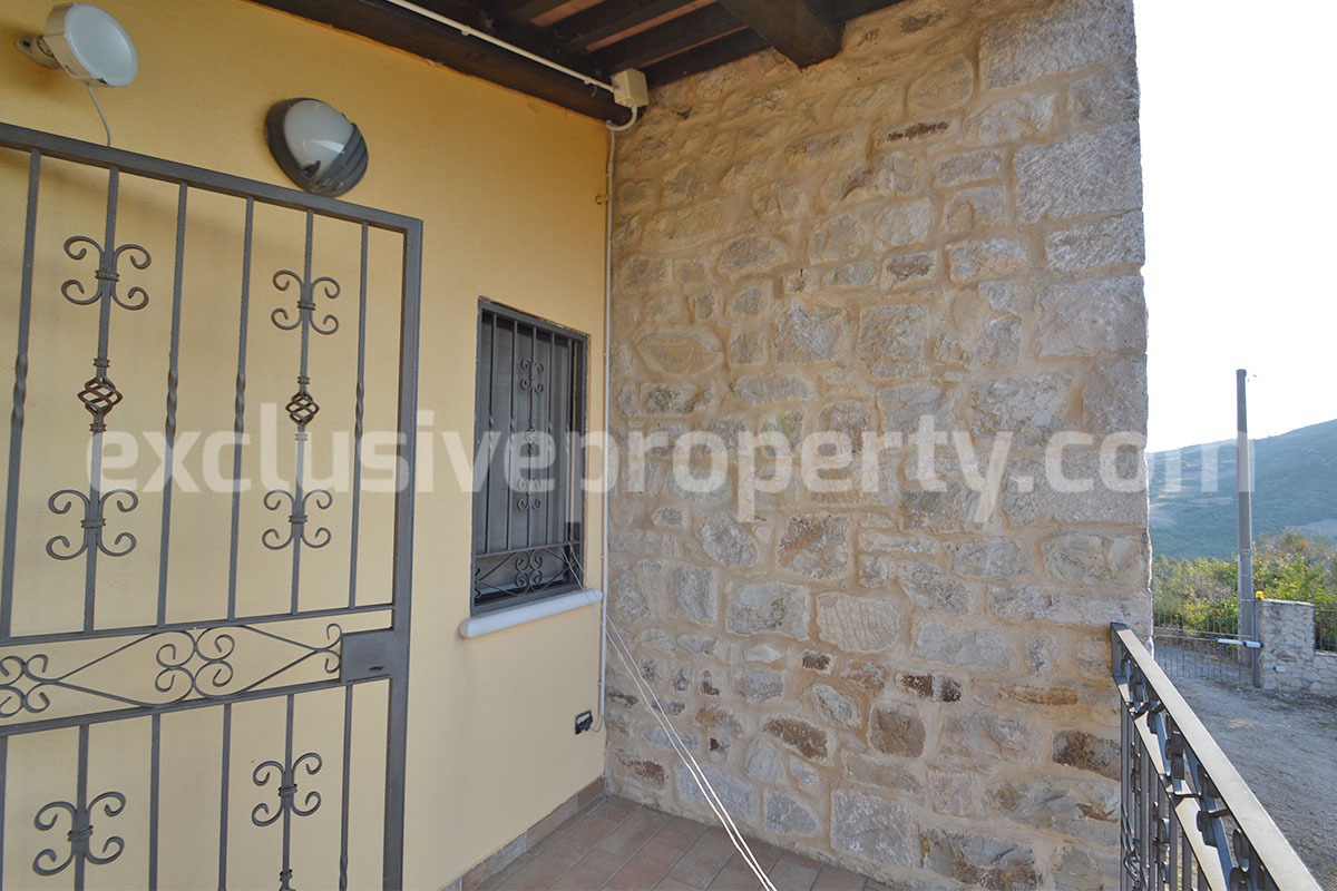 Renovated Stone House for Sale in Italy - Terrace and 5 Hectares of Land with Lake View in Casacalenda - Molise