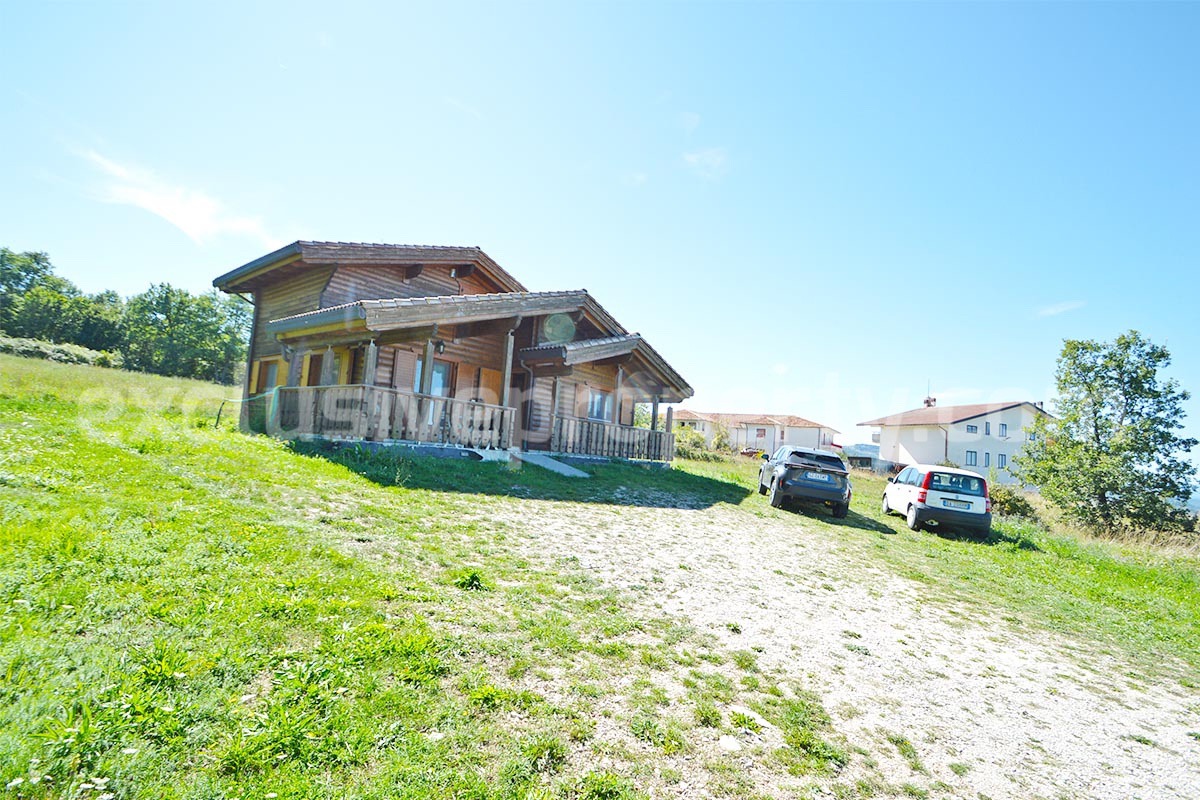 Wooden Country House for Sale in Italy - Furnished Villa with Land and Panoramic Views