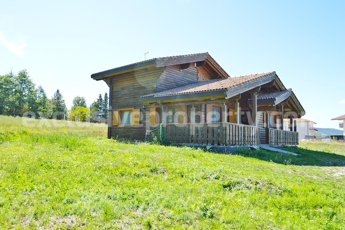 Wooden Country House for Sale in Italy - Furnished Villa with Land and Panoramic Views