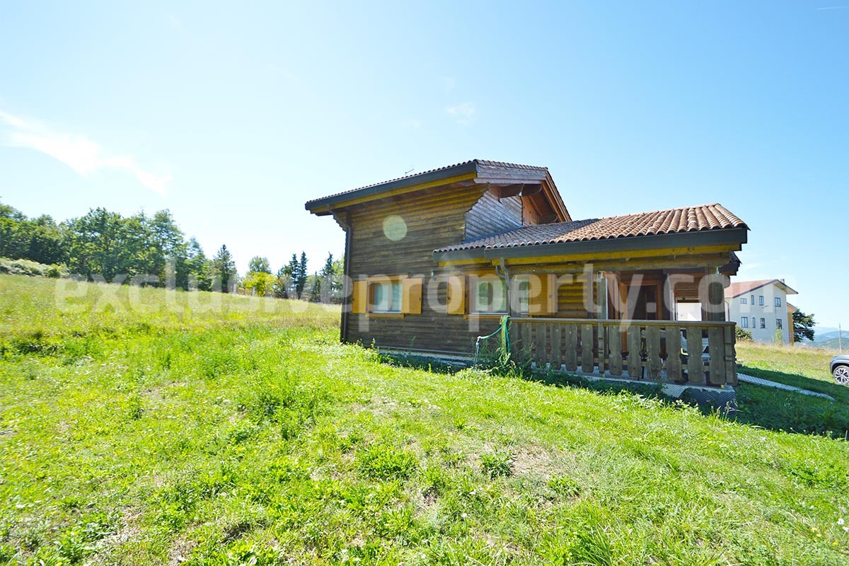 Wooden Country House for Sale in Italy - Furnished Villa with Land and Panoramic Views
