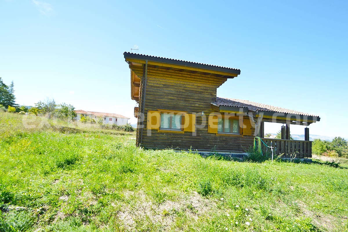 Wooden Country House for Sale in Italy - Furnished Villa with Land and Panoramic Views