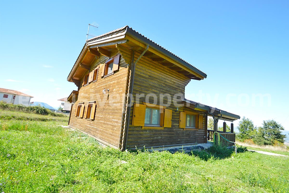 Wooden Country House for Sale in Italy - Furnished Villa with Land and Panoramic Views