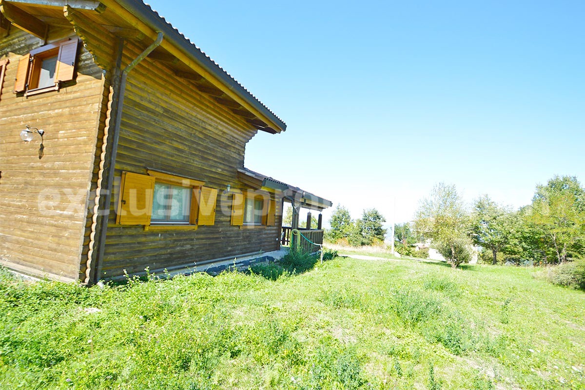 Wooden Country House for Sale in Italy - Furnished Villa with Land and Panoramic Views