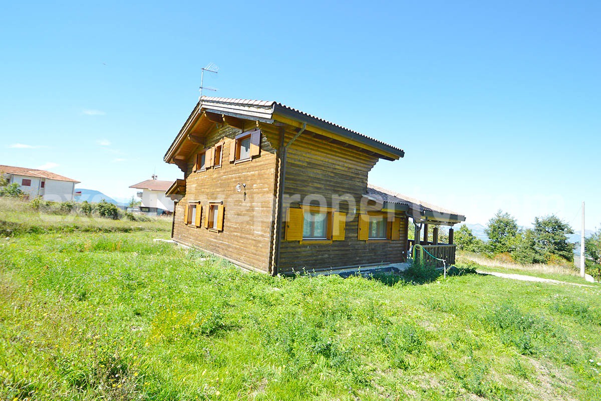 Wooden Country House for Sale in Italy - Furnished Villa with Land and Panoramic Views