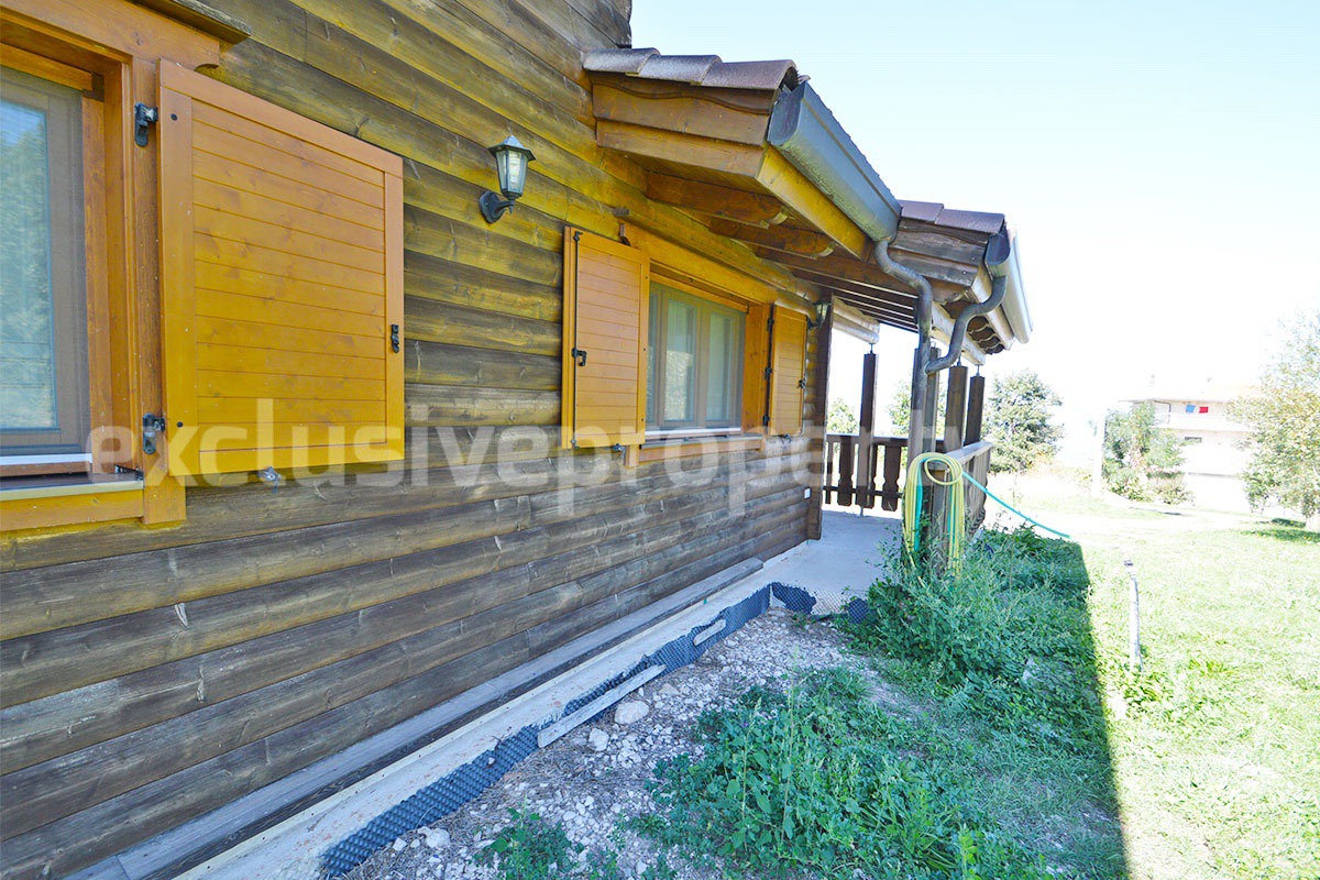 Wooden Country House for Sale in Italy - Furnished Villa with Land and Panoramic Views