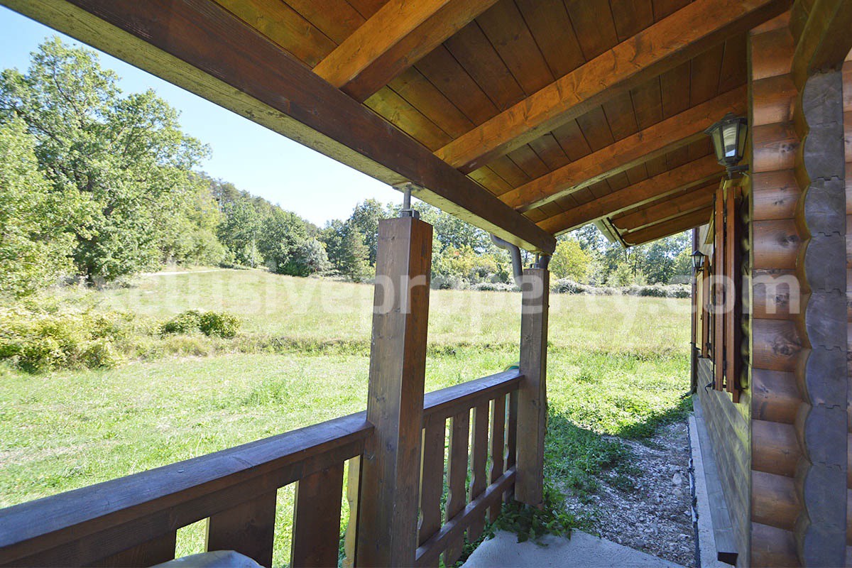 Wooden Country House for Sale in Italy - Furnished Villa with Land and Panoramic Views