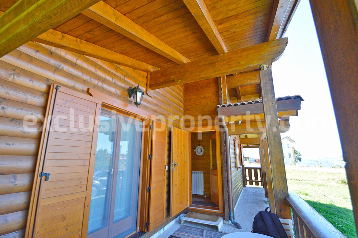 Wooden Country House for Sale in Italy - Furnished Villa with Land and Panoramic Views