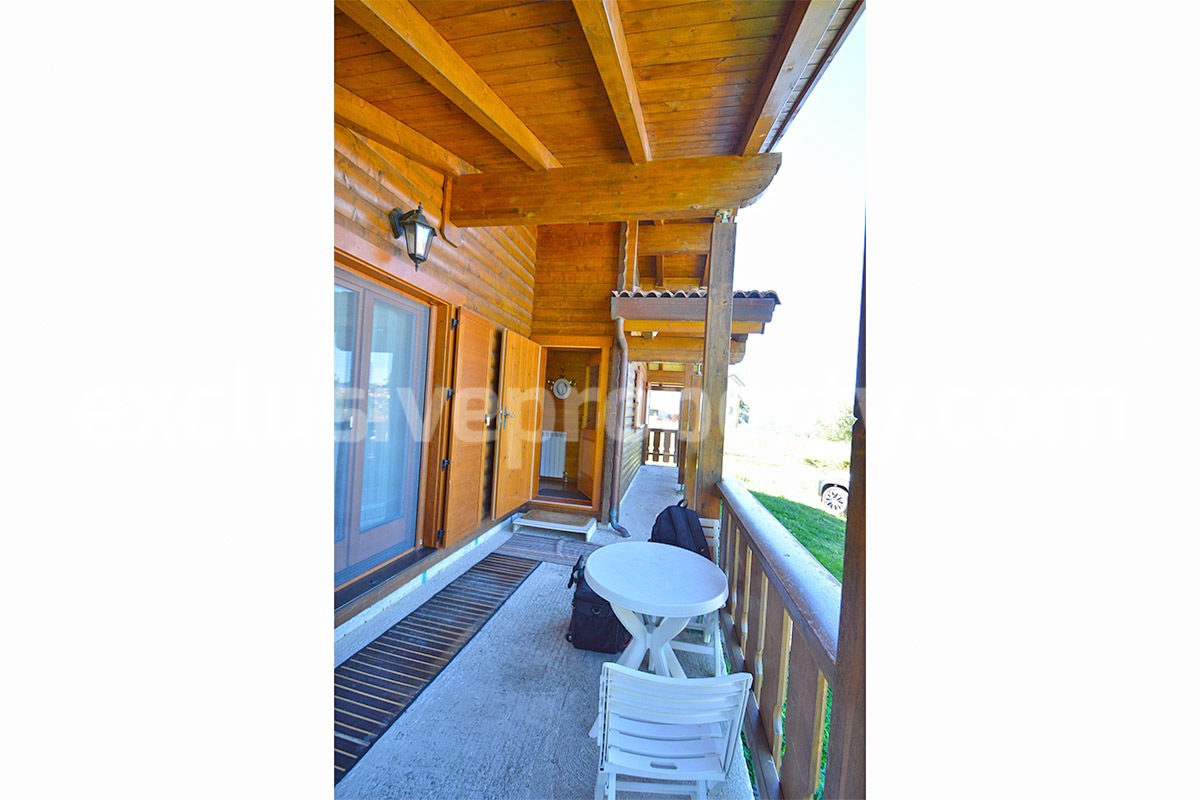 Wooden Country House for Sale in Italy - Furnished Villa with Land and Panoramic Views