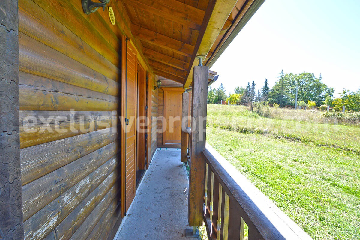 Wooden Country House for Sale in Italy - Furnished Villa with Land and Panoramic Views