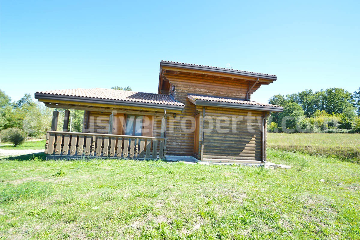 Wooden Country House for Sale in Italy - Furnished Villa with Land and Panoramic Views