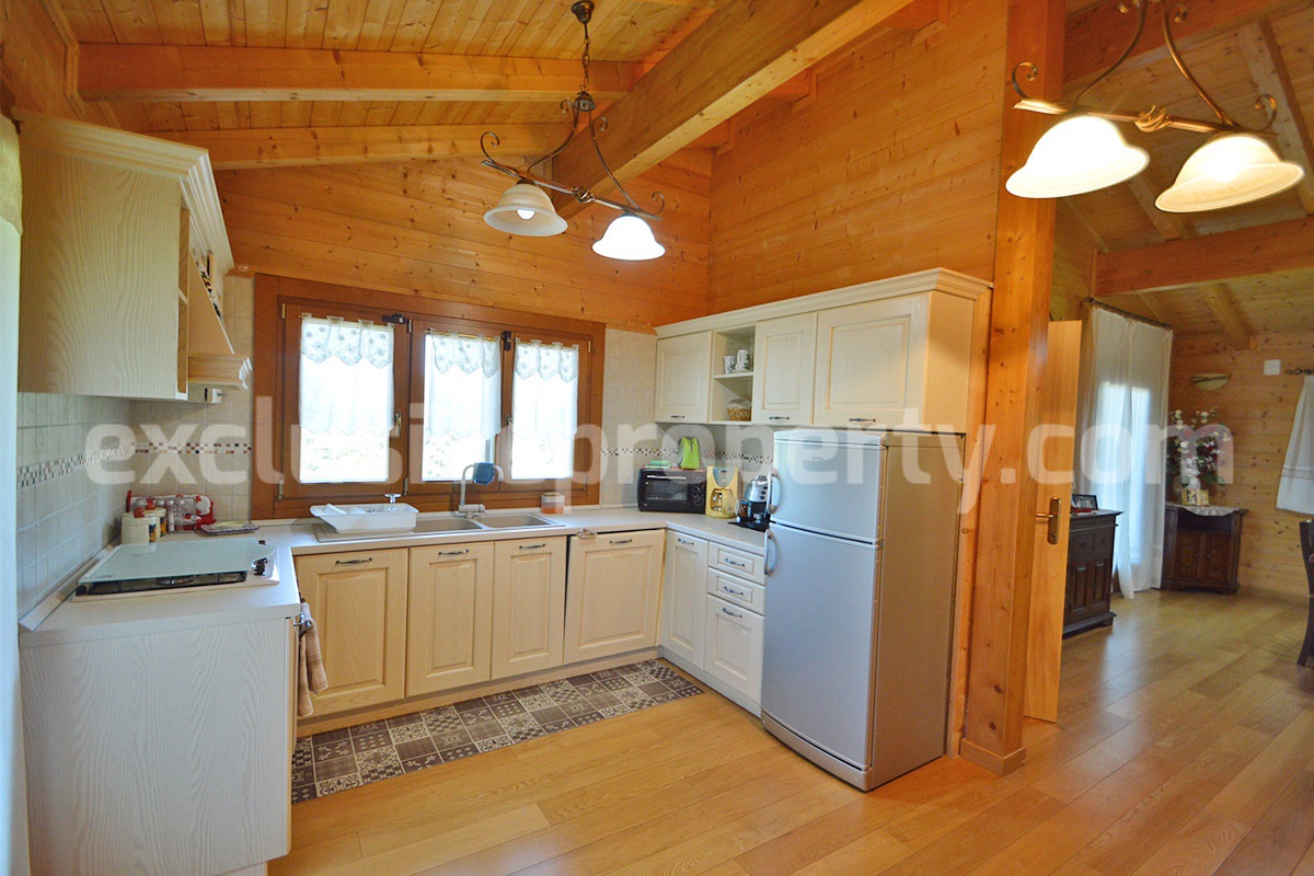 Wooden Country House for Sale in Italy - Furnished Villa with Land and Panoramic Views
