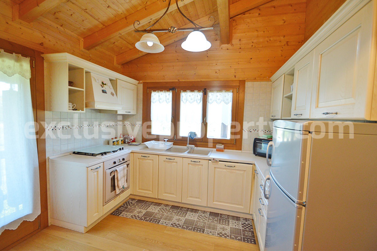 Wooden Country House for Sale in Italy - Furnished Villa with Land and Panoramic Views