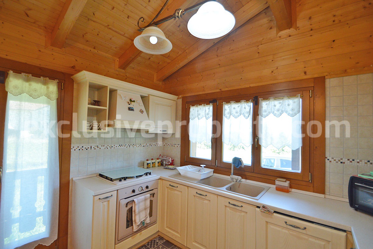 Wooden Country House for Sale in Italy - Furnished Villa with Land and Panoramic Views