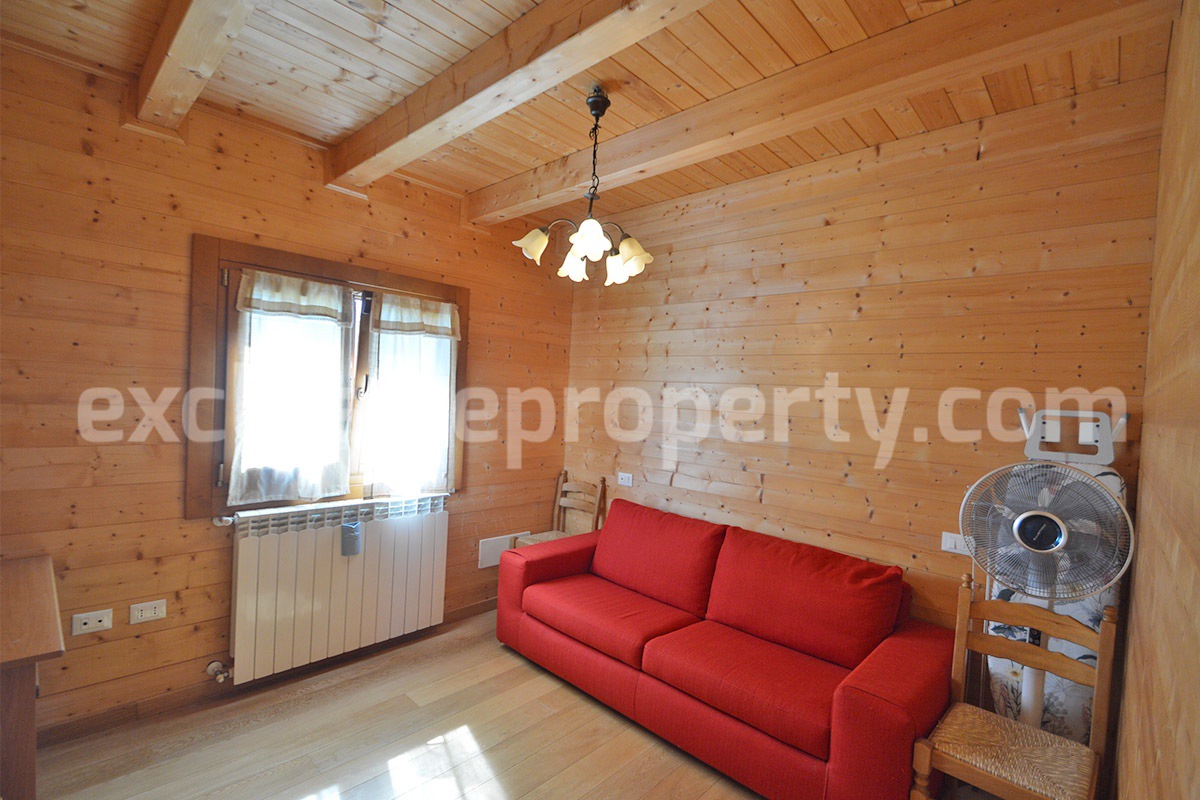 Wooden Country House for Sale in Italy - Furnished Villa with Land and Panoramic Views