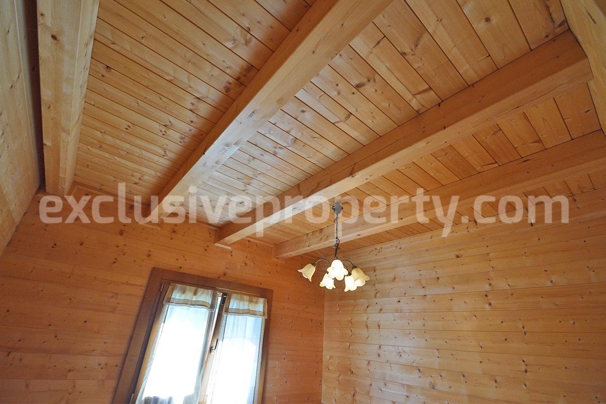 Wooden Country House for Sale in Italy - Furnished Villa with Land and Panoramic Views