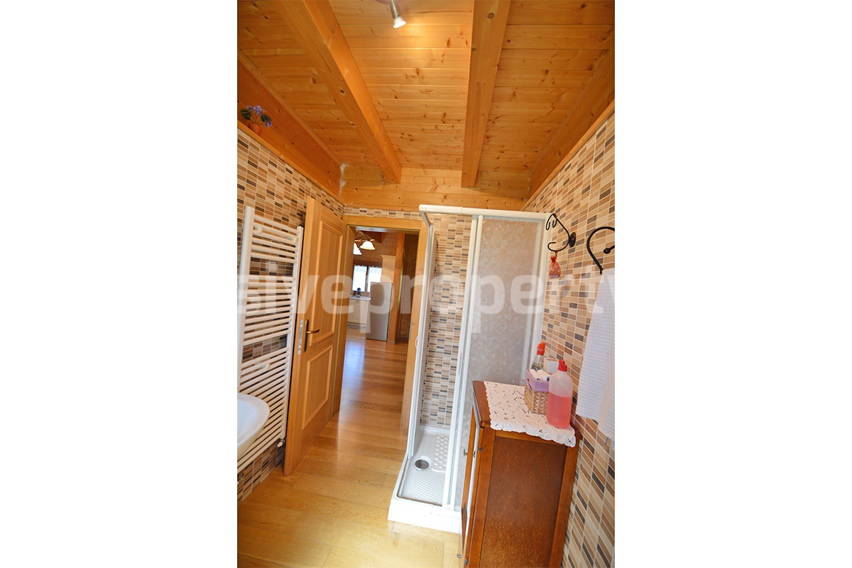 Wooden Country House for Sale in Italy - Furnished Villa with Land and Panoramic Views