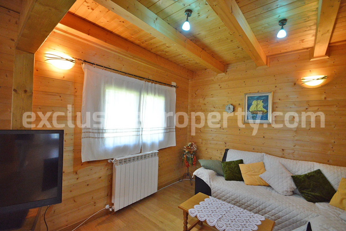 Wooden Country House for Sale in Italy - Furnished Villa with Land and Panoramic Views