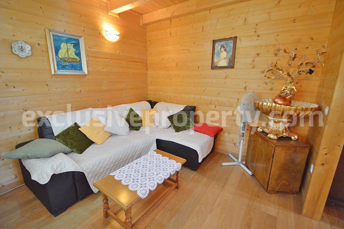 Wooden Country House for Sale in Italy - Furnished Villa with Land and Panoramic Views