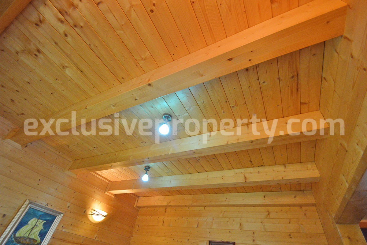 Wooden Country House for Sale in Italy - Furnished Villa with Land and Panoramic Views