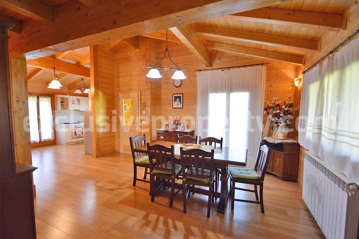 Wooden Country House for Sale in Italy - Furnished Villa with Land and Panoramic Views