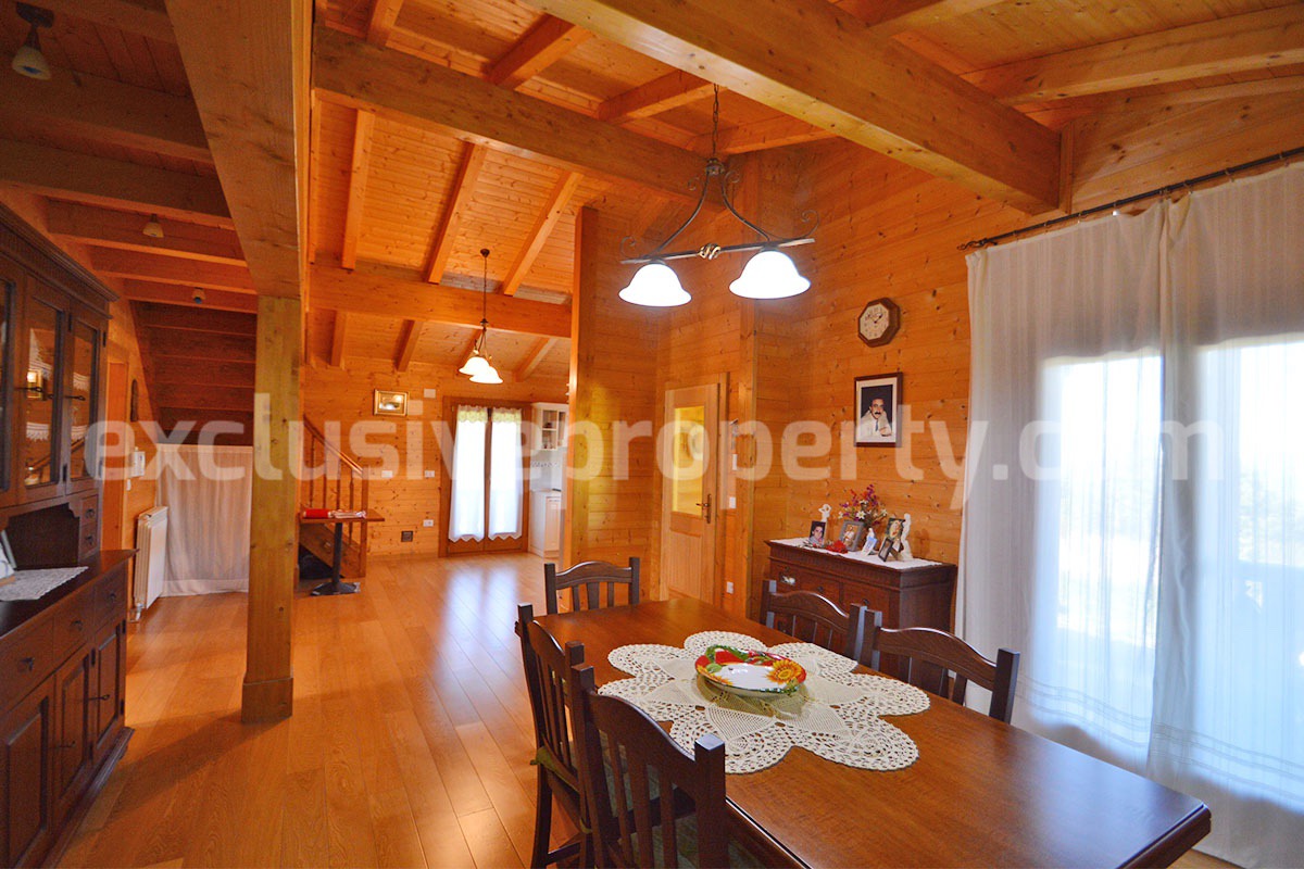 Wooden Country House for Sale in Italy - Furnished Villa with Land and Panoramic Views