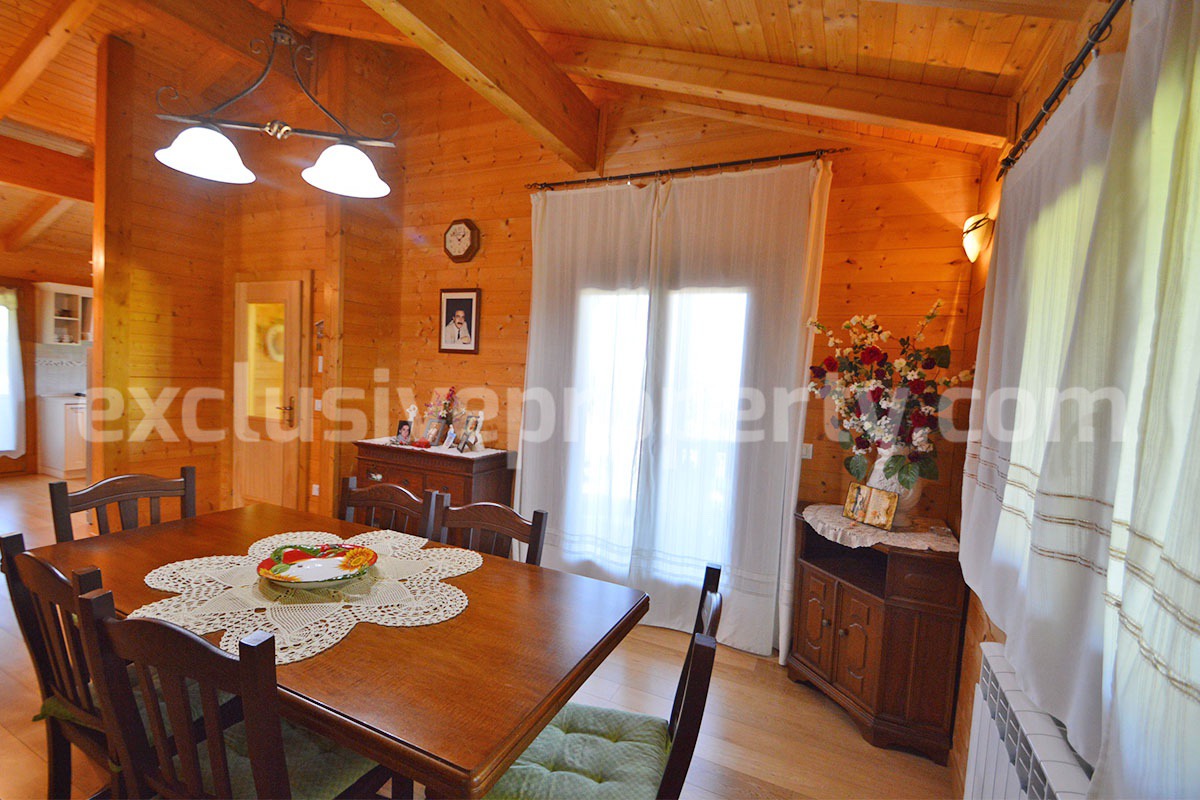 Wooden Country House for Sale in Italy - Furnished Villa with Land and Panoramic Views