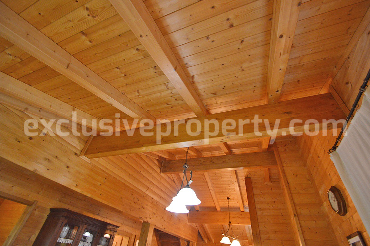 Wooden Country House for Sale in Italy - Furnished Villa with Land and Panoramic Views