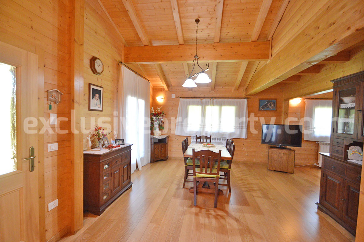 Wooden Country House for Sale in Italy - Furnished Villa with Land and Panoramic Views