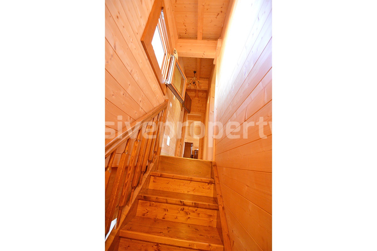 Wooden Country House for Sale in Italy - Furnished Villa with Land and Panoramic Views