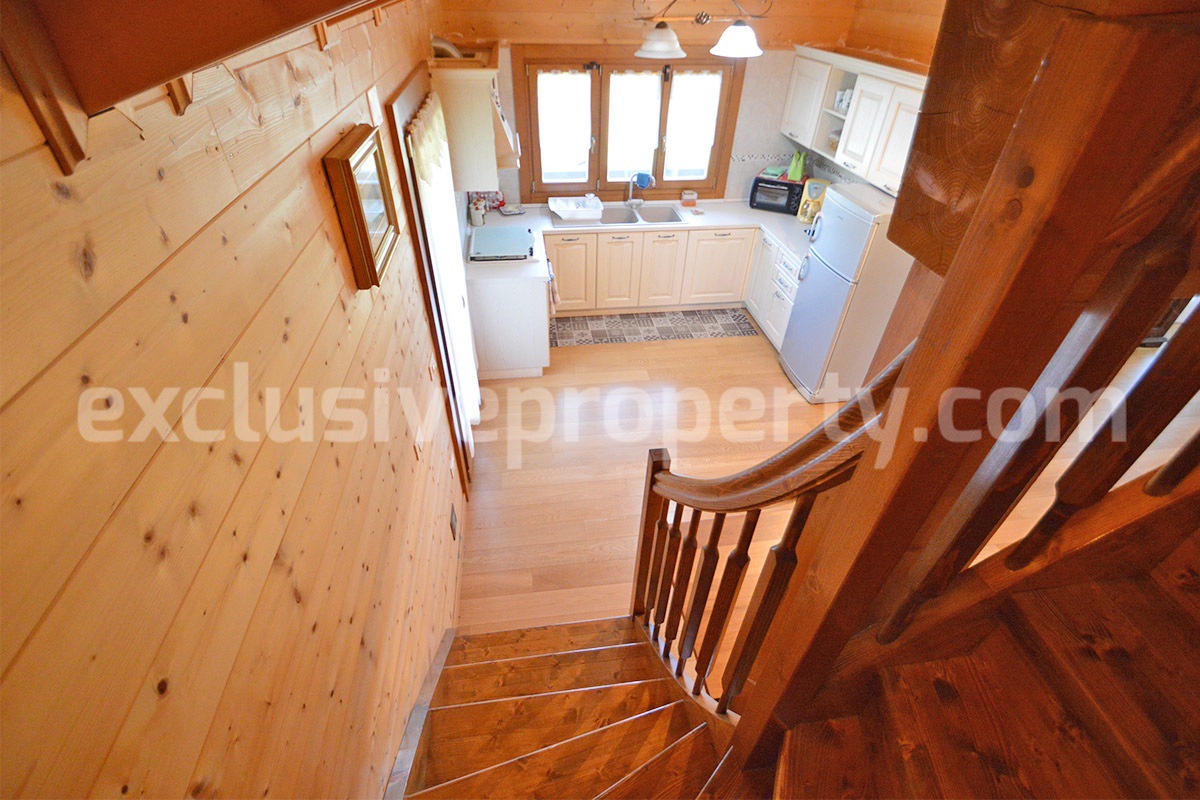 Wooden Country House for Sale in Italy - Furnished Villa with Land and Panoramic Views