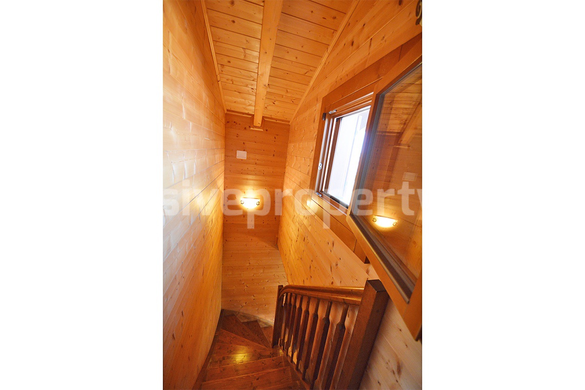 Wooden Country House for Sale in Italy - Furnished Villa with Land and Panoramic Views