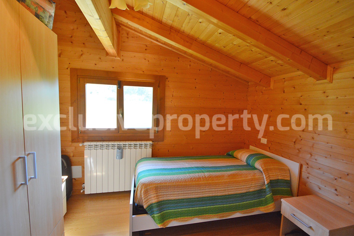 Wooden Country House for Sale in Italy - Furnished Villa with Land and Panoramic Views